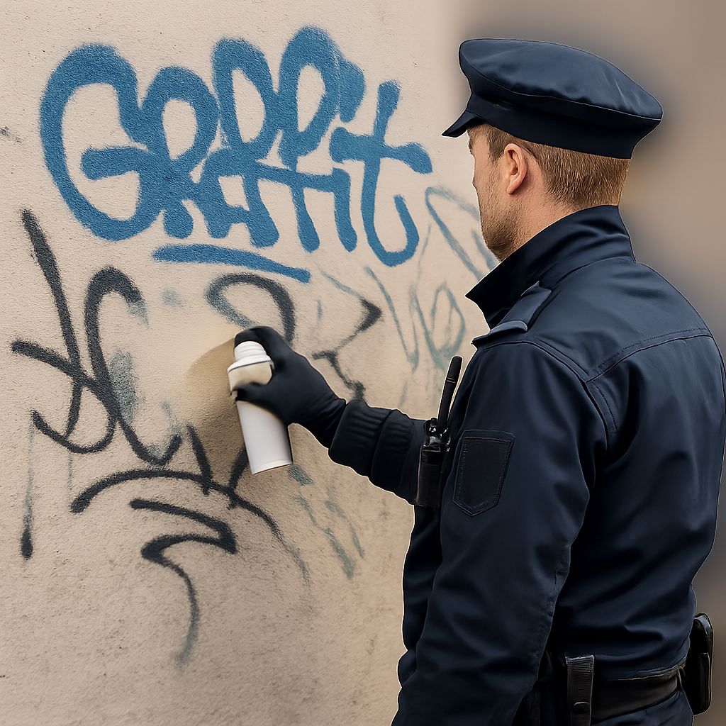 Graffiti Ein Bild zum Thema Graffiti im Polizei Kontext